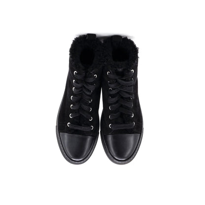 Hermes Women'S Jimmy Sneakers Shearling And Suede