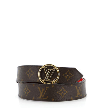 Louis Vuitton Lv Circle Reversible Belt Monogram Canvas And Leather Medium