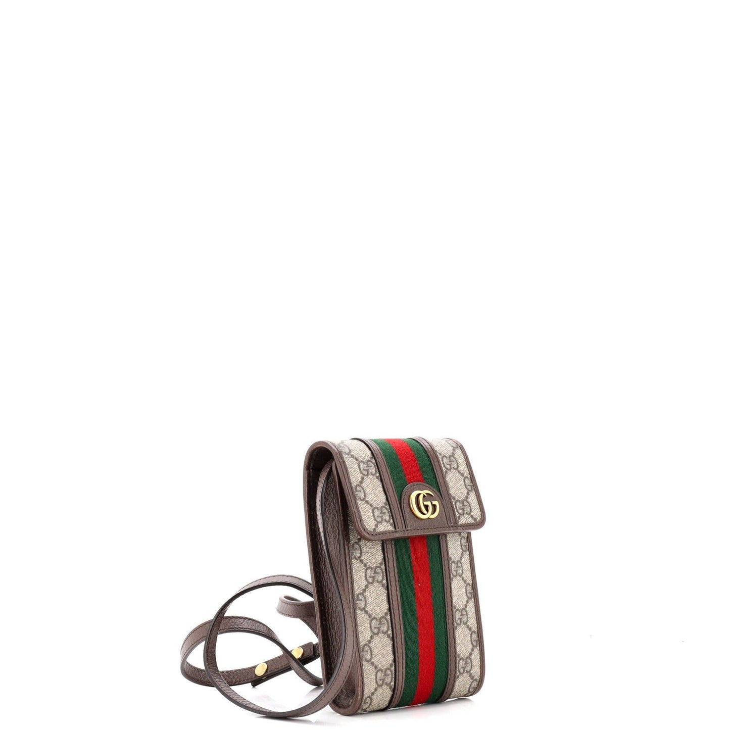 Gucci Ophidia Vertical Flap Crossbody Bag Gg Coated Canvas Mini