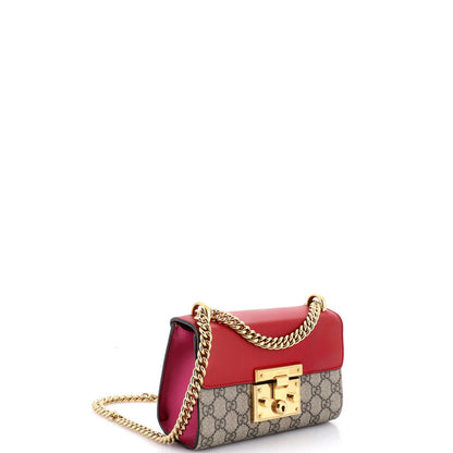 Gucci Padlock Shoulder Bag Gg Coated Canvas And Leather Small