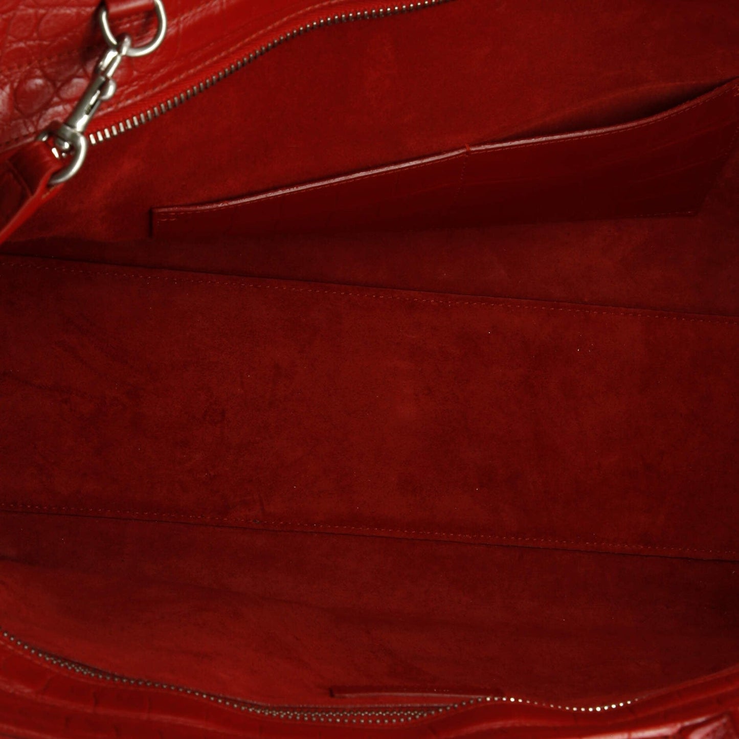 Saint Laurent Rive Gauche Cabas Crocodile Embossed Leather Medium