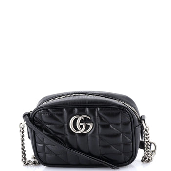 Gucci Gg Marmont Shoulder Bag Mixed Matelasse Leather Mini