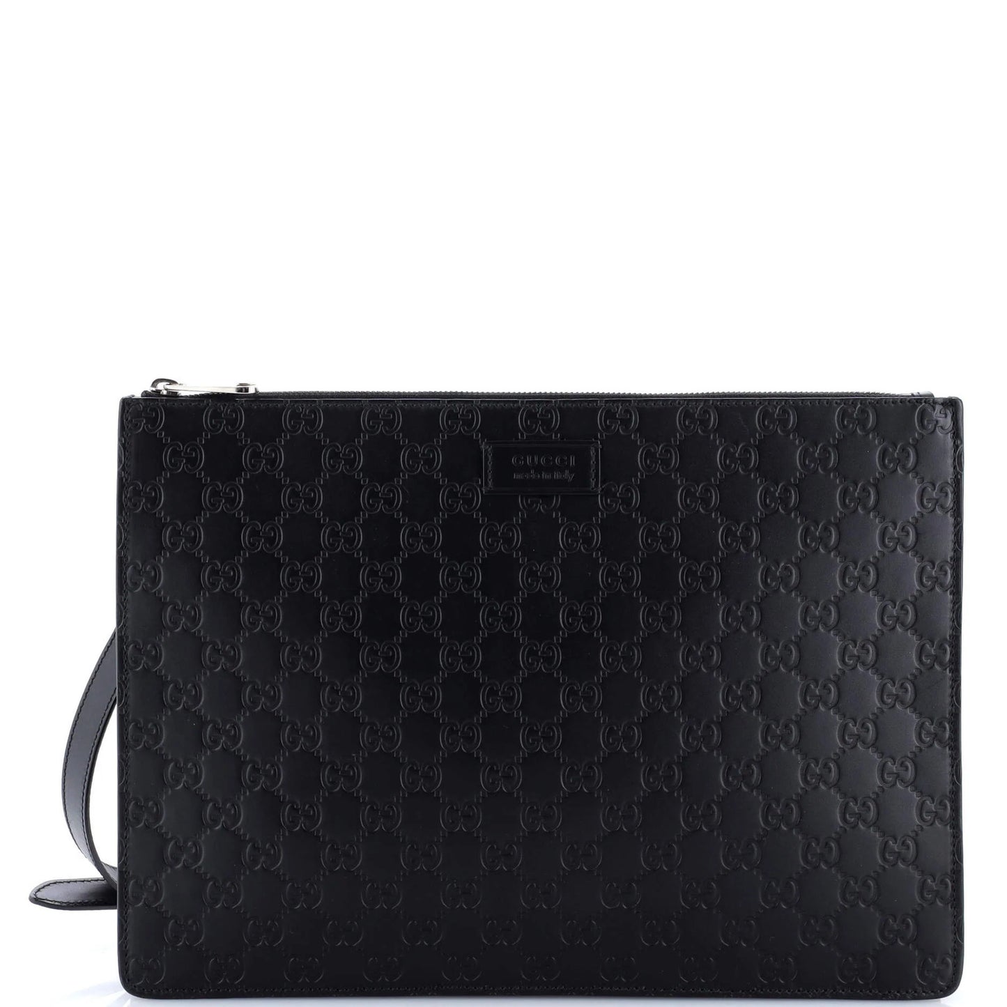 Gucci Zip Messenger Bag Guccissima Leather Large