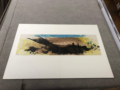 Georges Braque La Charrue " Lithograph Cubism Brown Plough Farming