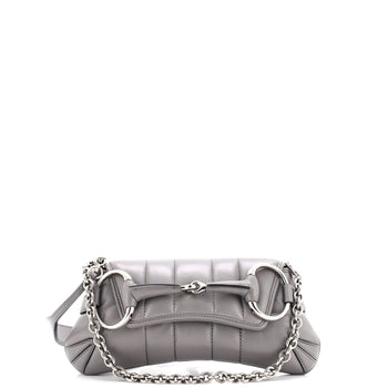 Gucci Horsebit Chain Shoulder Bag Vertical Quilted Leather Small