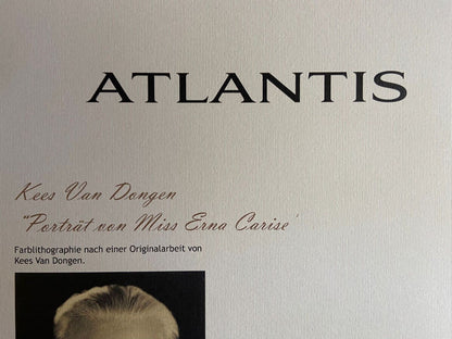 Kees Van Dongen Lithograph 1987 180 Ex