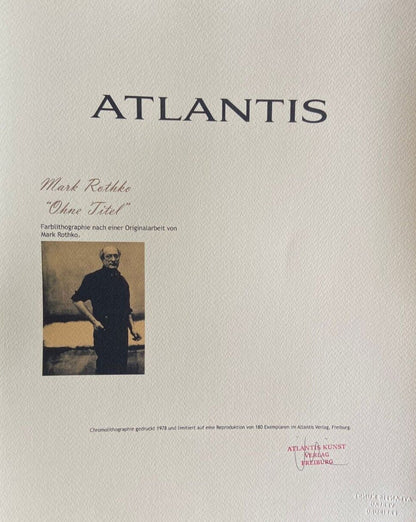 Mark Rothko Lithograph Coa Signed Op Numbered Stamped Collection