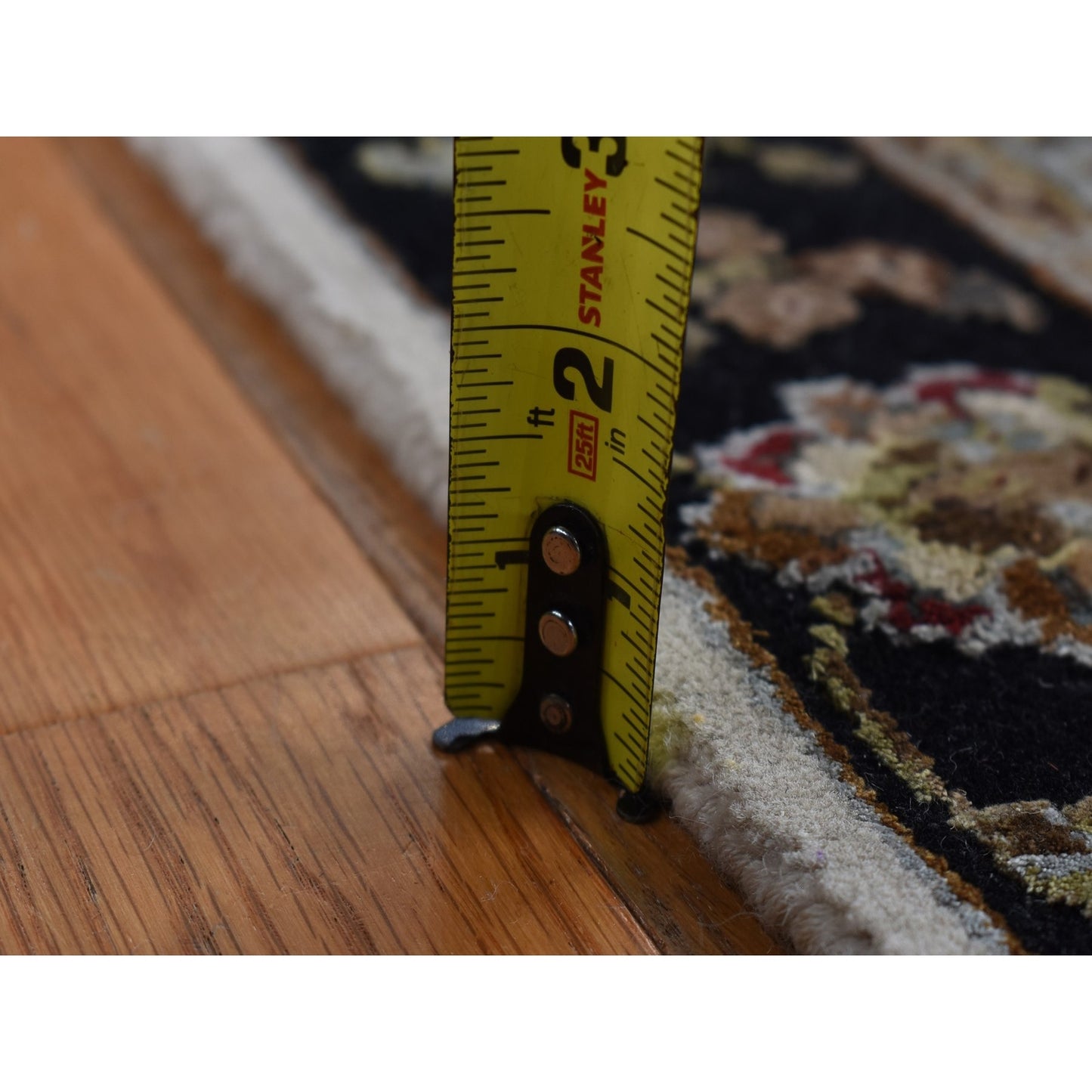 2'7"X16' Ivory Half Wool And Half Silk Runner Rajasthan Hand Knotted Rug