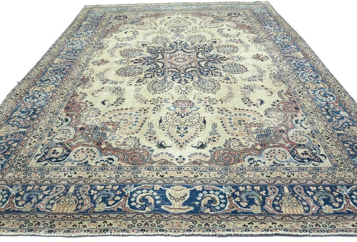 9'6X12'8 Ft Antique Distressed Stone-Washed