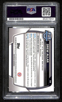 Drew Allar Penn State Signed 2022 Bowman U Purple Rc Card #59 Psa/Dna 193358