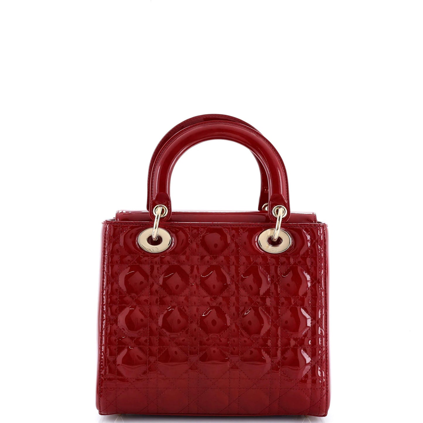 Christian Dior Lady Dior Nm Bag Cannage Quilt Patent Medium