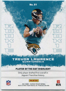 Trevor Lawrence 2021 Panini Player Of The Day Cracked Ice Parallel Rc #51 7/25