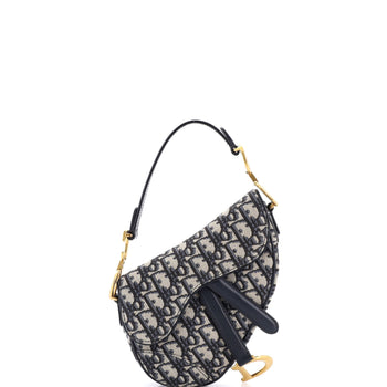 Christian Dior Saddle Handbag Oblique Canvas Mini