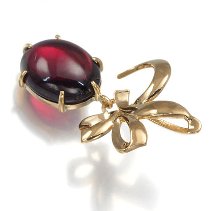 Mikimoto Pendant Garnet Vintage 18K 750 Rose Gold