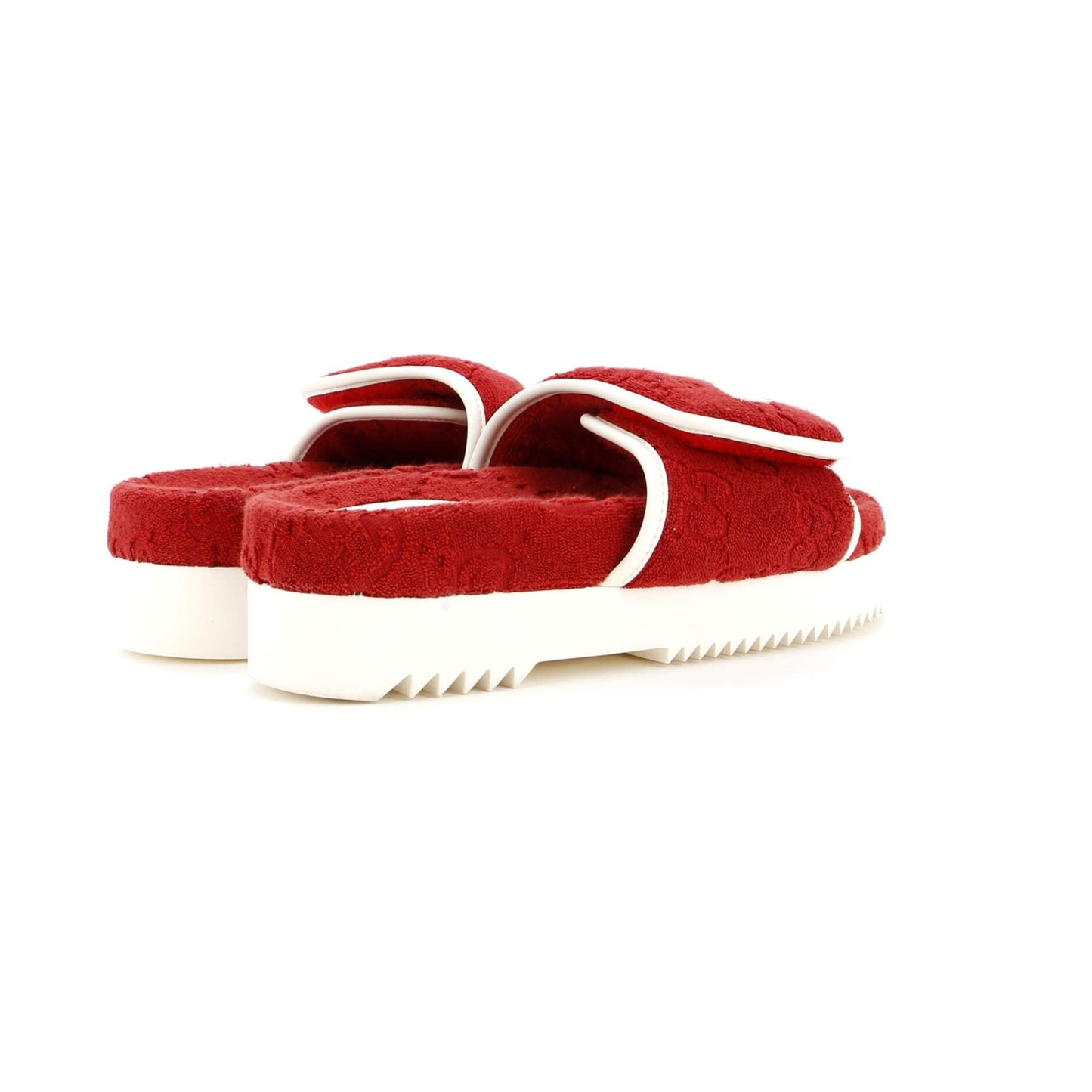 Gucci X Adidas Women'S Platform Slide Sandals Terry Cloth