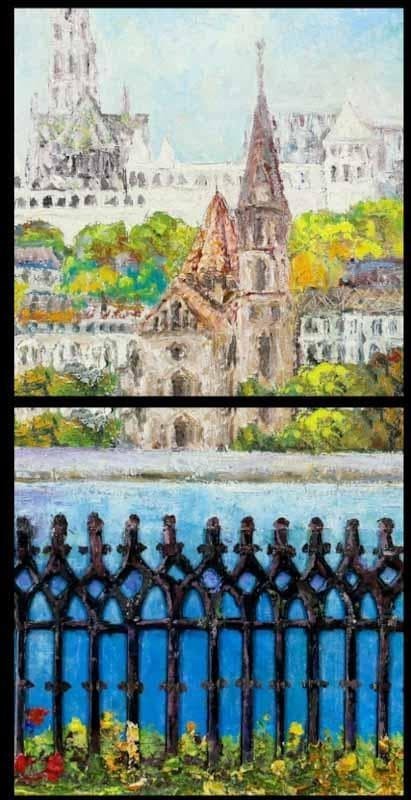 Oil Painting Signed Framed by Ira Kovacs-Nagy of Buda Kingdom Budapest Hungary