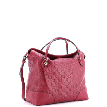 Gucci Bree Convertible Top Handle Bag Guccissima Leather Medium