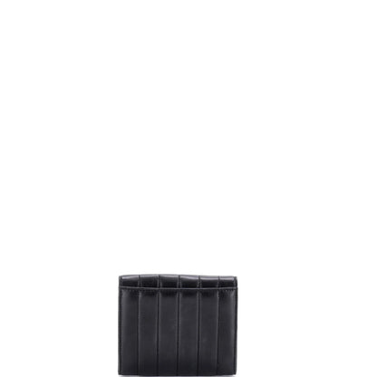 Saint Laurent Vicky Flap Wallet Vertical Quilted Leather Compact