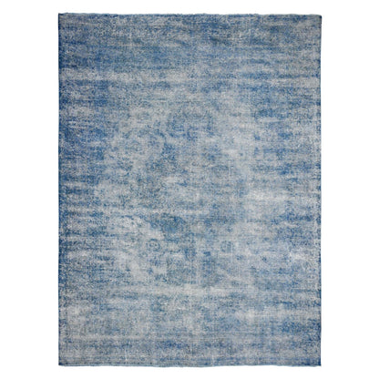 9'5"X12'7" Mavericks Blue Vintage Zoroastrian Karman Wool Oriental Rug