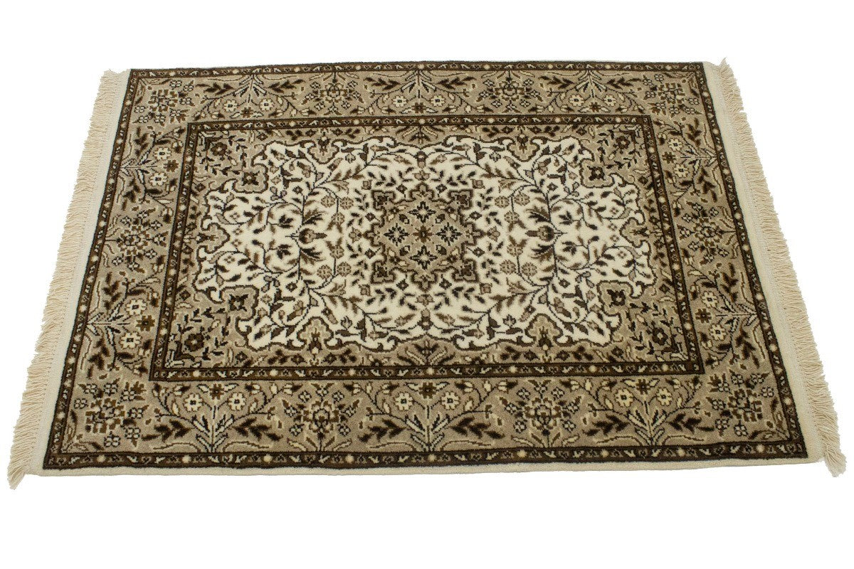 3X4 Handmade Small Classic Kirman Floral Rug Wool Oriental Area Decor Carpet