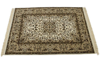 3X4 Handmade Small Classic Kirman Floral Rug Wool Oriental Area Decor Carpet