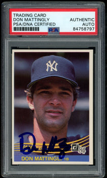 1984 Donruss Don Mattingly #248 Authentic Card Signed New York Yankees Psa/Dna