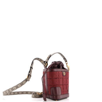 Gucci Gg Triangle Bucket Bag Quilted Microguccissima Canvas And Gg Coated Canvas