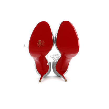 Christian Louboutin Women'S Degratina Frou Heeled Sandals Glitter Leather