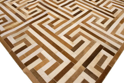 Contemporary Brown Cowhide Rug Large Modern