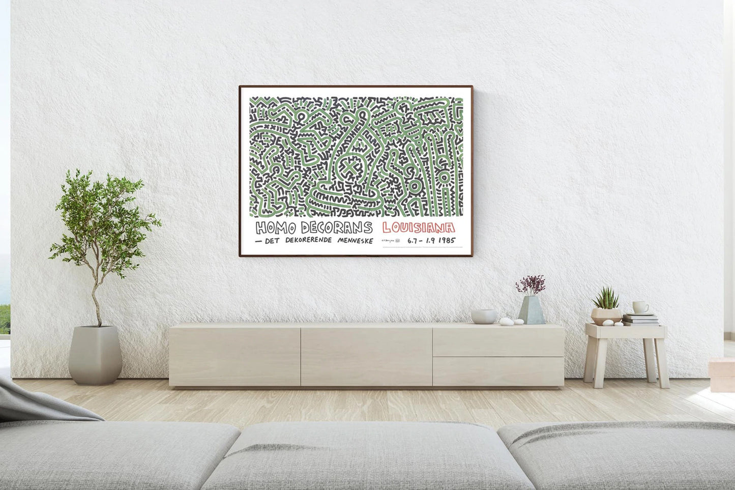 Keith Haring Homo Decorans " Giclee Pop Art Green, Red, Black
