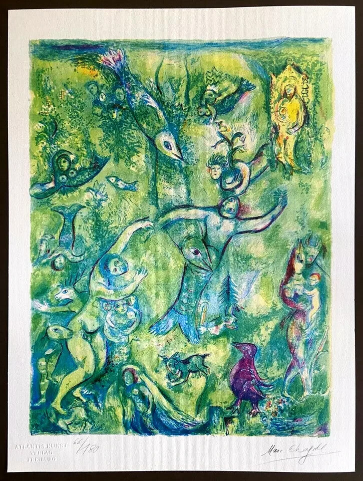 Marc Chagall Lithograph Coa Hand Numbered Signed Collection