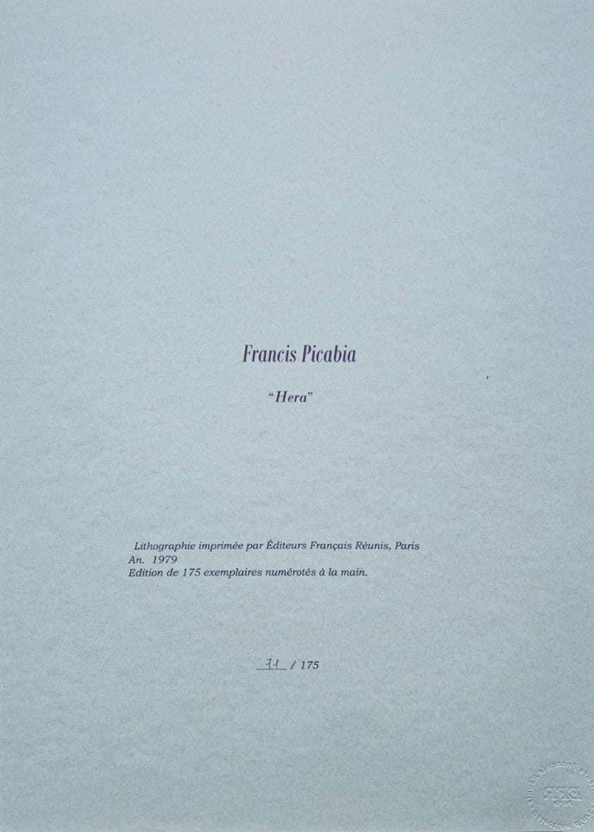 Francis Picabia Lithograph Coa Hand Numbered, Pencil, Stamped