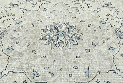 Hand-Knotted Antique Oriental Rug Muted Color