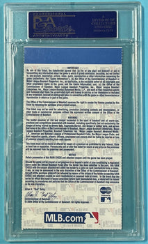 2004 World Series Game 4 Ticket Stub Red Sox Vs. Cardinals Psa Nm7
