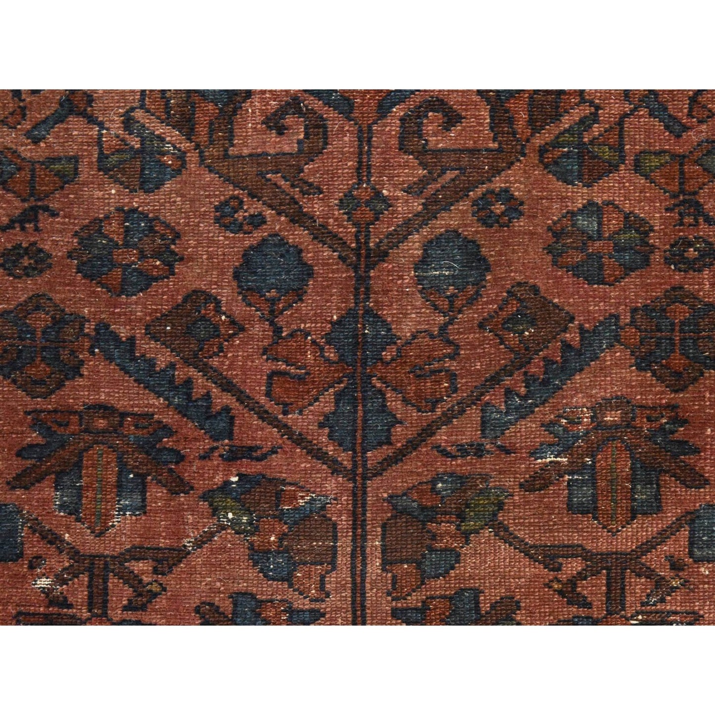 3'3"X5'5" Brown Antique Zoroastrian Hand Knotted Wool Rug Shabby Chic