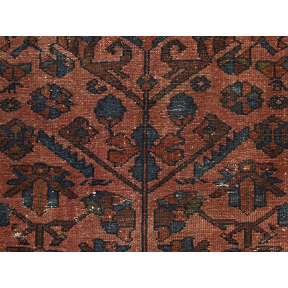 3'3"X5'5" Brown Antique Zoroastrian Hand Knotted Wool Rug Shabby Chic