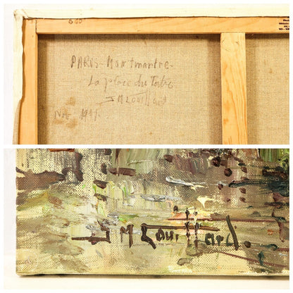 Jean Marie Quillard 1977 Original Oil Painting "Paris, Montmartre - Signed M20