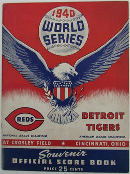 1940 World Series Program Cincinnati Reds Vs.