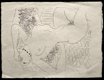 Henri Matisse Lithograph Coa Contract Signed By Hand Numbered In Pencil Crayon