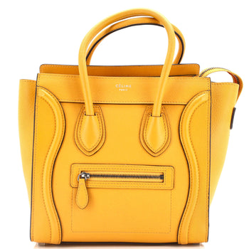Celine Luggage Bag Grainy Leather Micro