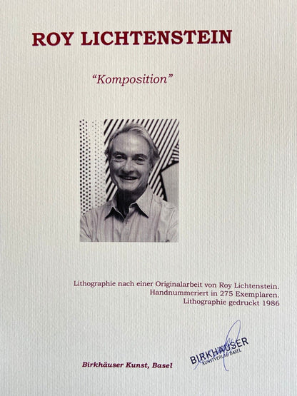 Roy Lichtenstein Lithograph Coa E Firmata