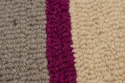 Thick Pile Hand-Tufted Wool Multicolored Stripes