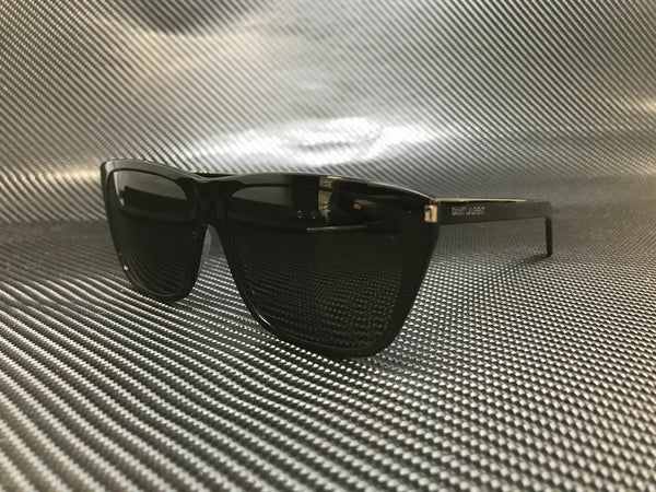 SAINT LAURENT SL431 SLIM 001 Black Rectangle 57 mm Men's Sunglasses