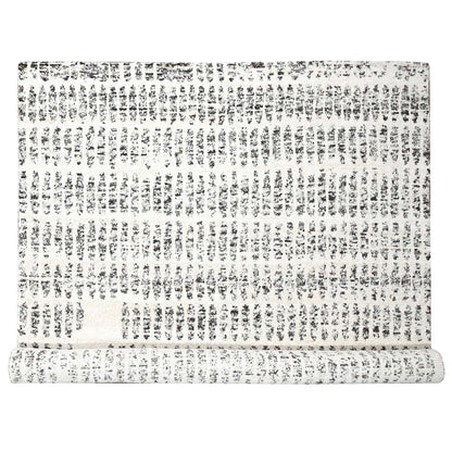 10'2"X13'9" Vivid White Modern Design Wool Hand Knotted Oriental Rug