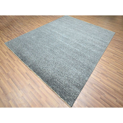 8'3"X10'10" Anchor Gray Salt And Pepper Design Hand Knotted Wool Rug