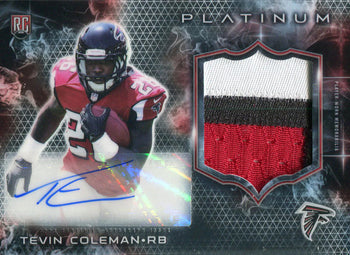 Tevin Coleman Autographed 2015 Topps Platinum