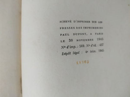 Le Petit Prince  Antoine De Saint-Exupry  1945 Gallimard French First Edition