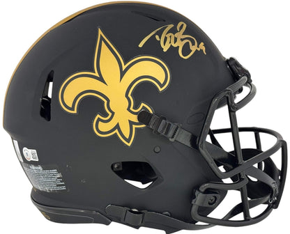 Drew Brees Autographed Saints Eclipse Authentic Helmet (Beckett)