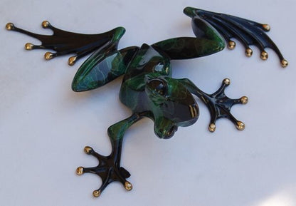 Tim Cotterill (Frogman) 9In Green Frog 303/2000 Signed 1992 Bronze