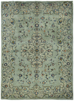 Vintage Hand-Knotted Oriental Rug 10X13 Ft